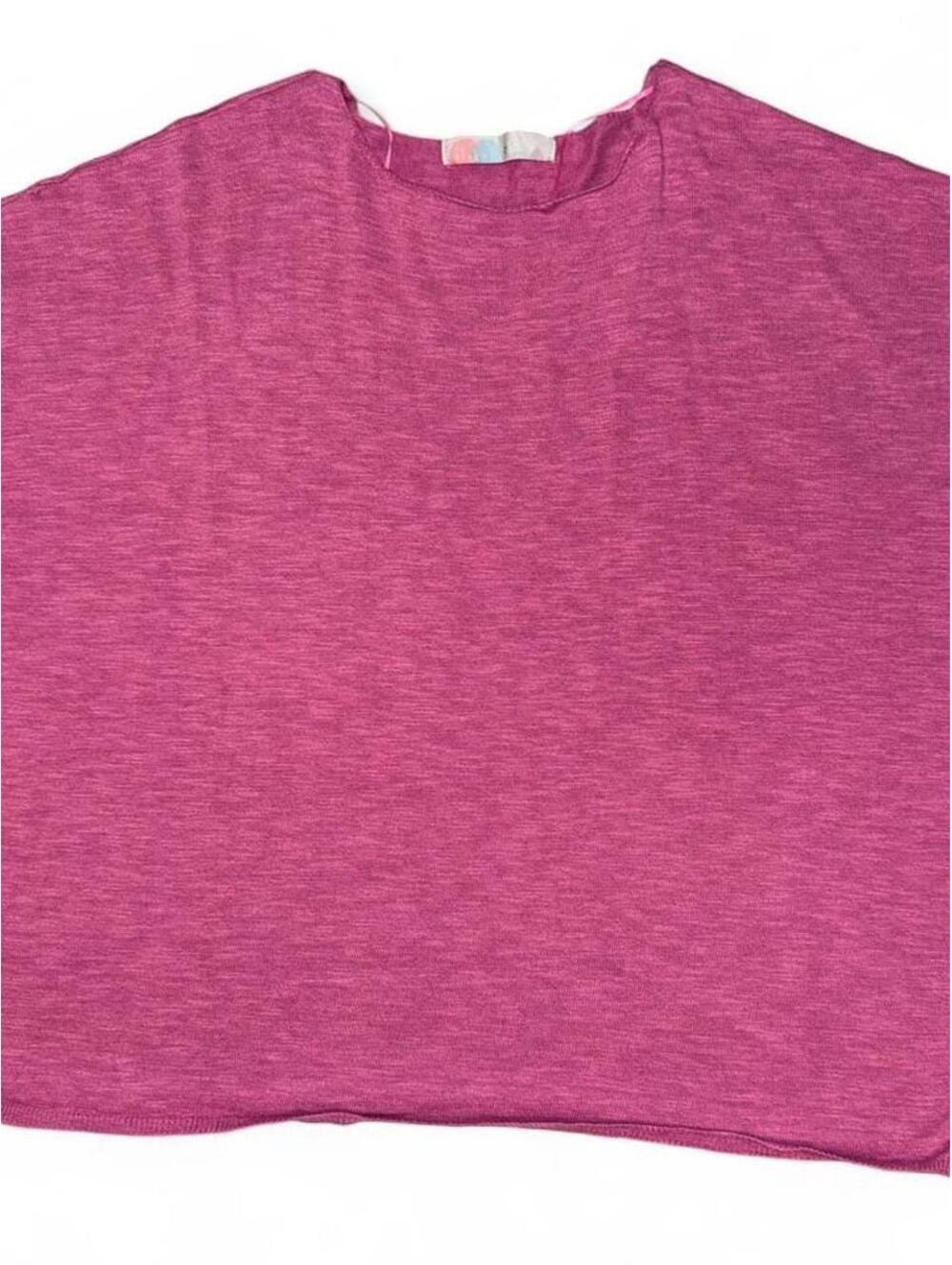 Free people beach Pink oversized knit linen blend top sz S boho preppy